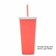 thumbnail image 5 of Vaso de Oficina de Plástico con Popote Color Caramelo 700 ml Wosthever Naranja, 5 of 6