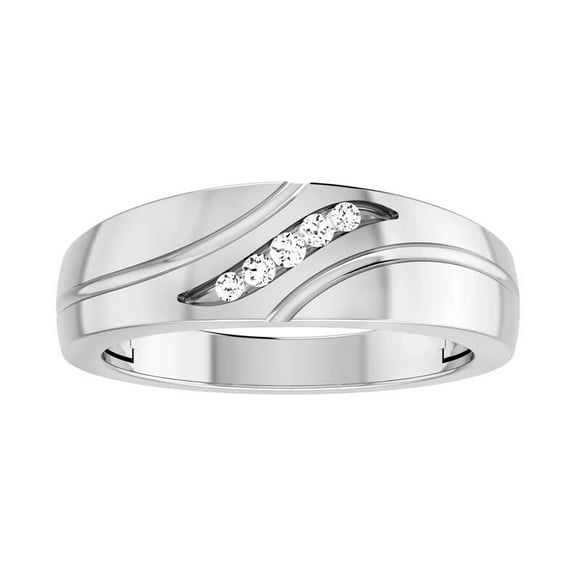 Mens Five Stone Diamond Engagement Ring, Channel Set Diamond Ring, Mens Wide Shank Band Diamond Ring, Mens Wedding Ring, 925 Sterling Silver, 1.5 Ct Simulated Diamond, Promise Ring For Him