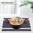 thumbnail image 6 of WWW Heat-Resistant Placemats, Set of 4,Stain Resistant Washable PVC Table Mats,Kitchen Table mats for Dining Kitchen Table Navy Blue, 6 of 6