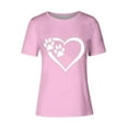 thumbnail image 2 of Zunfeo Summer Tops for Women 2025 Juniors Clothing Under $10 Short Sleeve Graphic T Shirts Pink L, 2 of 3