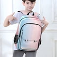 thumbnail image 6 of FORMRS Unisex School Backpack 17" Student Travel Bag with Laptop Compartment, Light Pink Gradient, 6 of 7