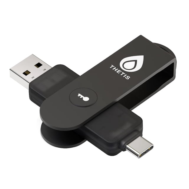 Llave de seguridad Thetis Pro FIDO2 2FA NFC USB-A/C Windows/Mac/Linux