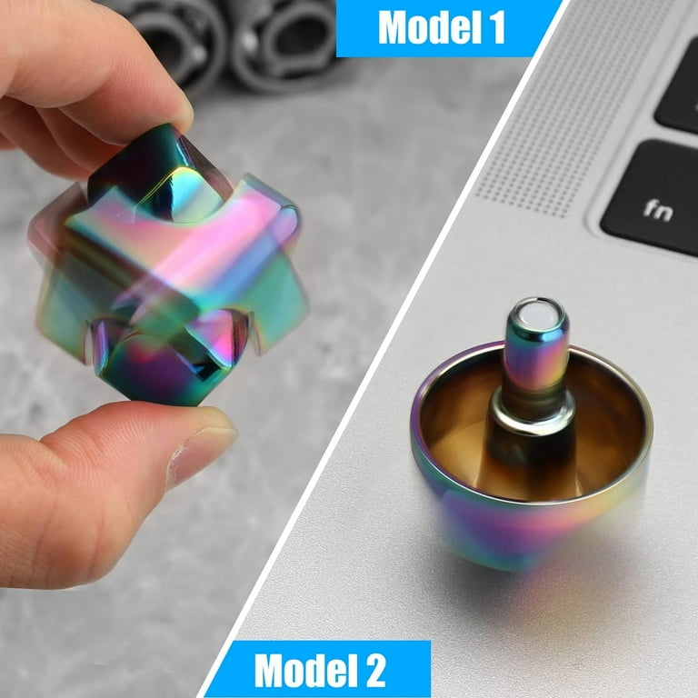 Anzmtosn Infinity Fidget Cube Metal 2-in-1 Gyro Cube Stress Relief