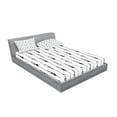thumbnail image 2 of Ambesonne Black White Fitted Sheet & Pillow Sham Set, Tribe Vintage Arrow, Full, Black and White, 2 of 2