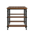 thumbnail image 4 of Weston Home Clayton Wood and Metal Writing Desk, Oak, 4 of 5