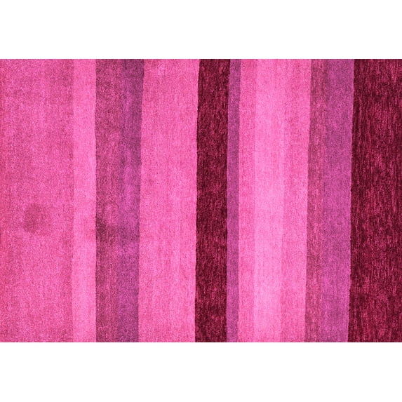Ahgly Company Indoor Rectangle Abstract Pink Modern Area Rugs, 2' x 5'