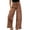 Brown-1, variant on Womens High Waisted Wide Leg Jeans Ruffle Hem Pants Dot, Baggy, Barrel Denim with Pockets, Stretchy, Y2K Vintage, Streetwear, for Summer Fall Daily