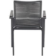 thumbnail image 4 of Meridian Furniture Maldives Grey Rope Fabric Outdoor Patio Dining Arm Chair, 4 of 11