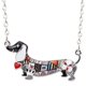 thumbnail image 1 of Bonsny Esmalte Declaración Maxi Mascotas Dachshund Perro Gargantilla Collar de la Aleación Colgante de Collar de Cadena 2017 Nueva Joyería Animal Para Las Mujeres, 1 of 4