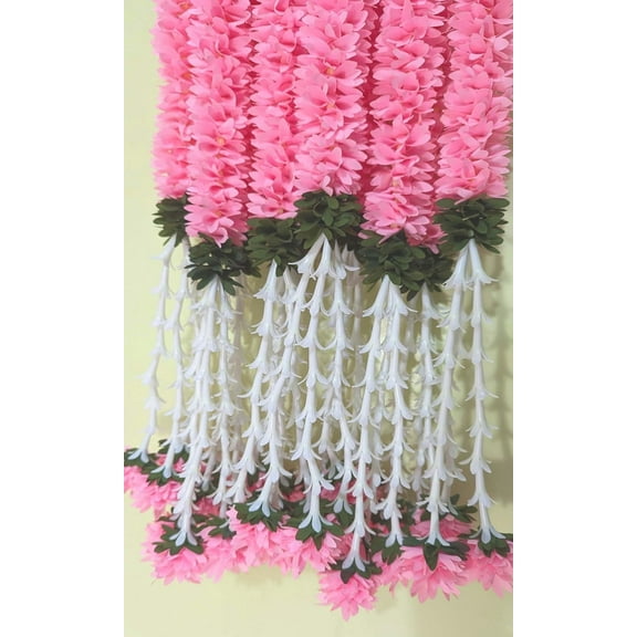 Swadeshi Desire's Artificial Flower Garland Toran Wall Hanging for Door Entrance Home Decoration Backdrop Pooja Gift Bandarwal 4 Pieces,Multicolor,152.4 CM