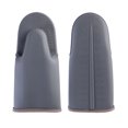 thumbnail image 1 of Un par de guantes largos de silicona, guantes aislantes para horno microondas de cocina, clip de mano de silicona de algodón grueso, 1 of 5