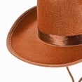thumbnail image 5 of Gibobby Western Cowboy Hat For 4-9 Years Boy Girl Classic Roll Up Fedora Hat Cowgirl Cap With Buckle Belt Kids Cowboy Hat,Brown, 5 of 6