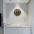 thumbnail image 5 of Yayeee Wall Clock Battery Operated 9.5" Silent Quartz Non-Ticking for Living Room Decor, Black Flower Pattern, 5 of 8