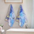 thumbnail image 4 of Dreamtimes Marble Soft Hand Towels 2-Piece Absorbent Bath Towel Decorative Fingertip Towels for Bathroom Gym Spa Hotel Beach Swimming Pool,14.4" x 28.3", 4 of 7