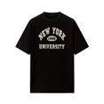 thumbnail image 3 of Trendy Black Loose-Fitting Round-Neck Short-Sleeve T-Shirt for Women with a Stylish Letter Print, Perfect for Spring And Summer., 3 of 8