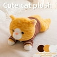 thumbnail image 4 of Weighted Soft Cat Plush Toy Body Pillow - Cute Lifelike Kitten Stuffed Animal (Clothes Removable), 4 of 7