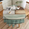 thumbnail image 3 of Vintage Wood Grain Round Tablecloth 54 inches Green Brown Board Farmhouse Waterproof Oil-Proof Table Cloth Round Table Cover for Holiday Party Picnic Dinner Decor Indoor and Outdoor Use, 3 of 9