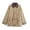 Khaki, variant on Women's Oversized Barn Jacket Button Down Lapel Collar Fall Casual Outwear Relaxed Fit Long Sleeve Barn Jackets (Khaki S)