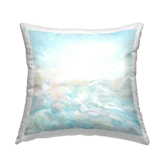 Stupell Industries Blue Subtle Landscape Decorative Printed Throw Pillow Design by June Erica Vess