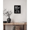 thumbnail image 3 of 8x10in Black Framed Inspirational Wall Decor Never Give Up Motivational Quote Sayings Office Home Decor Prints Art Encouraging Be Positive Posters, 3 of 5