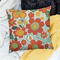 thumbnail image 2 of BANET Throw Pillow Cushion Cover, Petals of Colors Old Fashioned Style Revival Artwork, Decorative Square Accent Pillow Case White, 2 of 5