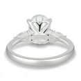 thumbnail image 3 of solitaire jewels 2.5CT Muse setting Oval Moissanite Engagement Ring For Women, 14K White Gold, 3 of 7