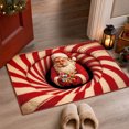 thumbnail image 7 of PoyoKee Christmas Decorations, Crystal Velvet 3D Santa Print Bathroom Rugs, Bath Mat for Entryway Porch Sink, Washable Rug for Household Indoor Xmas Decor, 7 of 7