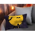 thumbnail image 2 of Black Bat Throw Pillow Covers Happy Halloween Theme Lumbar Pillow Cover 12x20 Inch Horrific Moon&nbsp;Castle Pattern Pillow Case Rectangle Waist Cushion Cover Fall Cotton Linen (Bat), 12 inX20 in, 2 of 5