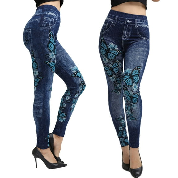 TTHXQING Casual Comfort Jeans for Women Ladies Casual Elastic Jeans High Waist Stretch Skinny Lifting Denim Pants womens clothes clearance Blue XXXL A766