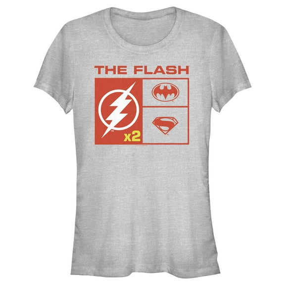 Junior's The Flash Team Icons Graphic Tee Athletic Heather X Large