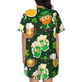 thumbnail image 6 of Fotbe St Patrick's Day10 Print Pajama Set for Women 2 Piece Loungewear Short Sleeve Tops and Shorts Set Soft Sleepwear-X-Large, 6 of 7