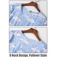 thumbnail image 5 of Women's Cotton Nightgown Sleepwear Short Sleeves Shirt Casual Print Sleepdress Blue Moon L, 5 of 6