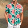 thumbnail image 2 of Yiaimeir Men's Vintage Button Down Bowling Shirts Short Sleeve Summer Beach Shirt，Size M-3XL, 2 of 5