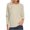 Khaki, variant on Women's Solid Color Knit Sweater, Slim Fit Knit Pullover, Versatile Long Sleeve Top, Comfortable Crewneck Blouse, Casual Basic Knitwear for Daily Wear Beige L