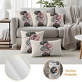 thumbnail image 6 of Halloween Pink Pumpkins Outdoor Waterproof Pillow Covers, Fall Evil Bat Vintage Decorative Square Throw Pillowcase Sofa Cushion Sham for Patio/Couch/Chair, 20"x20" 2 Pack, 6 of 8