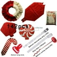 thumbnail image 2 of Kit de arco de guirnalda de globos de Navidad 144 piezas con globos de caramelo rojo blanco de Navidad Caja de regalo Globos Globos de estrella roja para decoraciones de fiesta de Navidad Adepaton HMYH593, 2 of 7