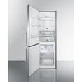 thumbnail image 3 of European counter depth bottom freezer refrigerator with stainless steel doors, platinum cabinet, factory installed icemaker, and digital controls for each section, 3 of 5