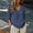 Navy, variant on Womens Oversized Tshirts Plus Size Gauzy V Neck Mid Sleeve Loose Linen Blouse Summer Shirts for Women Blue 3Xl