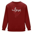 thumbnail image 4 of Hxshgdsn Mens Valentine Sweatshirts Heart Printed Pullover Trendy Graphic Crew Neck Shirt Funny Holiday Red 2 3Xl, 4 of 6