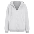 thumbnail image 7 of Godom Hoodies for Women Zip Up Hoodie Oversized Sweatshirt Fleece Jackets Fall Winter Coats 2025 Fashion, 7 of 7