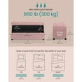 thumbnail image 6 of SONGMICS 43" Storage Ottoman Bench End of Bed Bench Pink Ottoman with Storage Load up to 660 lb for Living Room Bedroom, 6 of 7