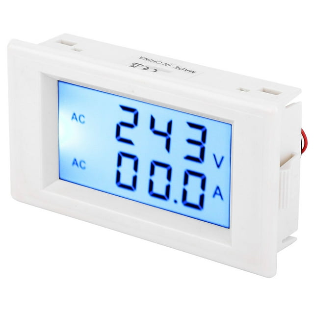 Amperímetro, D69-2042 Voltímetro de pantalla dual Amperímetro de CA Medidor de voltaje Rendimiento sólido