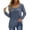 Blue, variant on Women's Fashion Sweetheart Neck Long Sleeve Tunic top for Autumn Layering and Casual Wear XXL Black