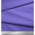 thumbnail image 2 of Soimoi Purple Modal Satin Fabric Flower Geometric Print Sewing Fabric Yard 42 Inch Wide, 2 of 3