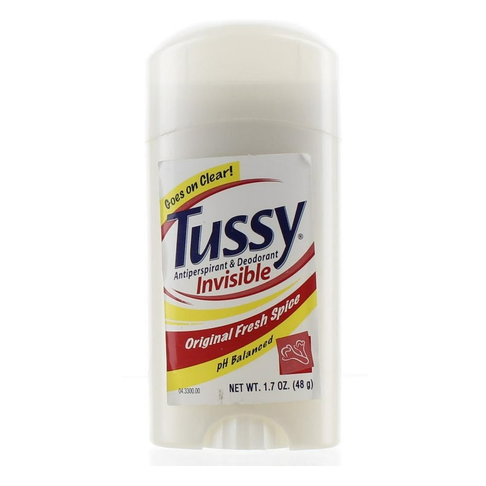 Tussy Antiperspirant and Deodorant Invisible PH Balanced Deodorant Stick, Original Fresh Spice