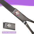 thumbnail image 2 of Unique Bargains Dog Grooming Scissors with Ergonomic Handle Downward Curved Dog Clippers Curved Shears 7.5" Black, 2 of 7