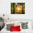 thumbnail image 4 of Nawypu  Canvas Print Wall Art Sunrise Over The Green Forest Nature Wilderness Photography Modern Art Rustic Scenic Colorful Multicolor for Living Room, Bedroom, Office, 4 of 4