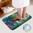 thumbnail image 3 of 2 Pieces Bathroom Rugs Set With U-Shaped Mat Bath Mat, Glowing Giant Mushroom Forest Psychedelic Fantasy Of Surrealism Non Slip Thick Soft Bath Rug Set, Machine Wash Absorbent Mats For Bathroom, 3 of 6