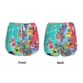 thumbnail image 3 of Rateoe Cartoon Map Of Europe Printed 2 in 1 Women's Workout Shorts for Athletic Gym Running Shorts with Phone Pockets-X-Large, 3 of 7