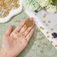 thumbnail image 3 of 320Pcs 2 Colors Iron Rhinestone Spacer Beads Grade B Waves Edge Rondelle Golden & Silver 8x3.5mm Hole: 1.5mm 160Pcs/color, 3 of 6